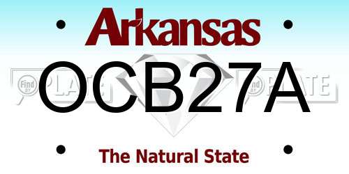 OCB27A Arkansas License Plate