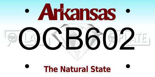 OCB602 Arkansas License Plate