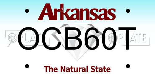OCB60T Arkansas License Plate