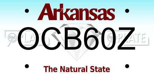 OCB60Z Arkansas License Plate