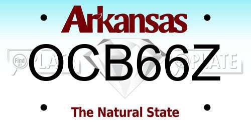 OCB66Z Arkansas License Plate
