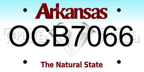 OCB7066 Arkansas License Plate
