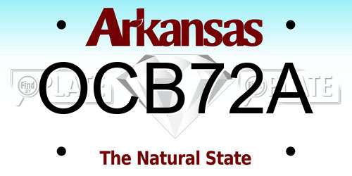 OCB72A Arkansas License Plate