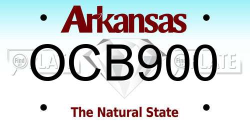 OCB900 Arkansas License Plate