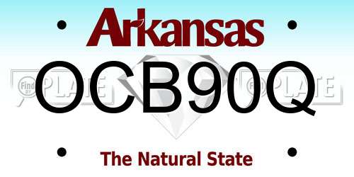 OCB90Q Arkansas License Plate