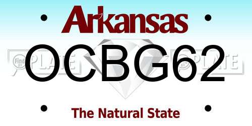 OCBG62 Arkansas License Plate