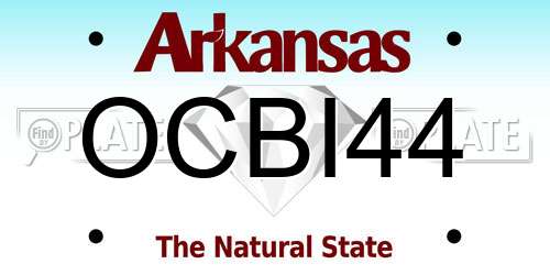 OCBI44 Arkansas License Plate