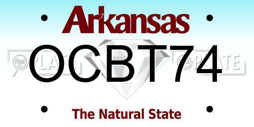 OCBT74 Arkansas License Plate