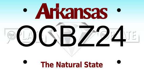 OCBZ24 Arkansas License Plate