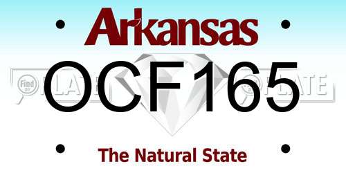 OCF165 Arkansas License Plate