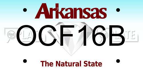 OCF16B Arkansas License Plate