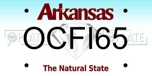 OCFI65 Arkansas License Plate