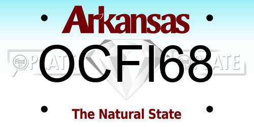 OCFI68 Arkansas License Plate