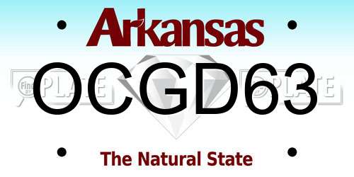 OCGD63 Arkansas License Plate