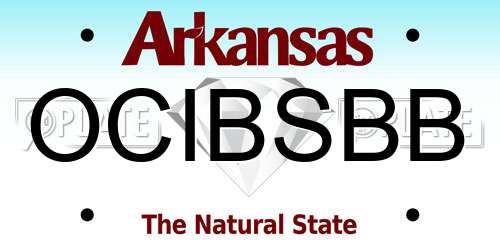 OCIBSBB Arkansas License Plate