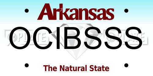 OCIBSSS Arkansas License Plate