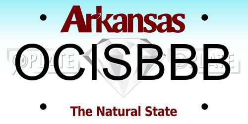 OCISBBB Arkansas License Plate