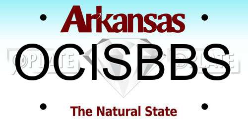 OCISBBS Arkansas License Plate