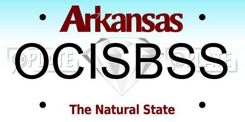 OCISBSS Arkansas License Plate