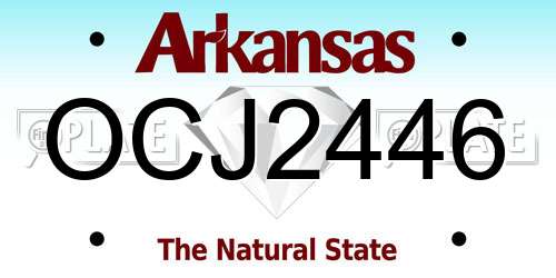 OCJ2446 Arkansas License Plate
