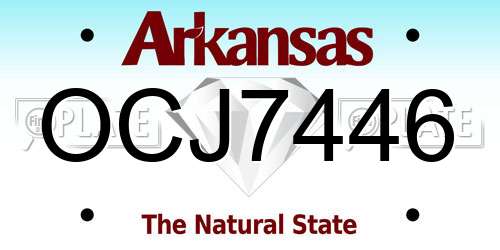 OCJ7446 Arkansas License Plate