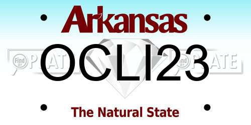 OCLI23 Arkansas License Plate