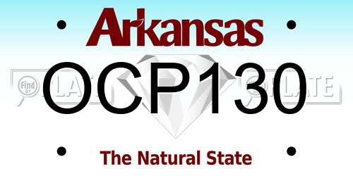 OCP130 Arkansas License Plate
