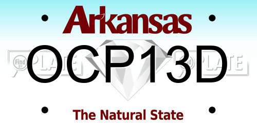 OCP13D Arkansas License Plate