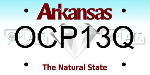 OCP13Q Arkansas License Plate
