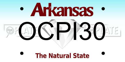 OCPI30 Arkansas License Plate