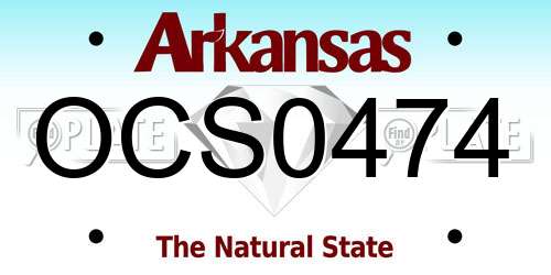 OCS0474 Arkansas License Plate