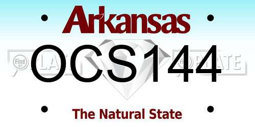 OCS144 Arkansas License Plate