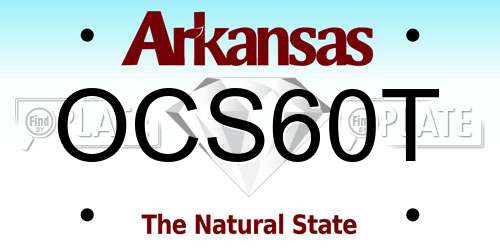 OCS60T Arkansas License Plate