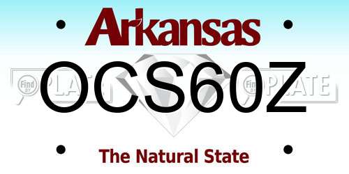 OCS60Z Arkansas License Plate