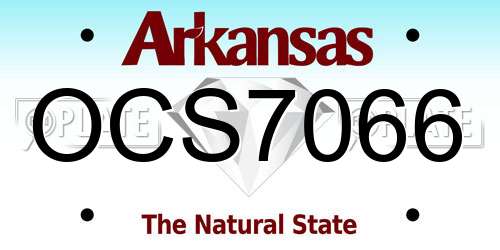 OCS7066 Arkansas License Plate