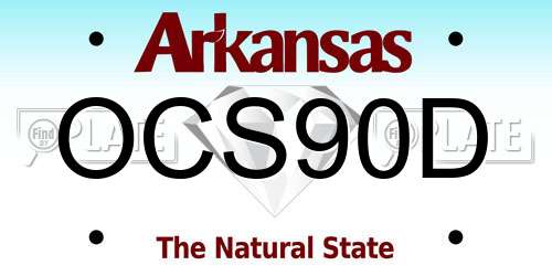OCS90D Arkansas License Plate