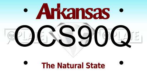 OCS90Q Arkansas License Plate