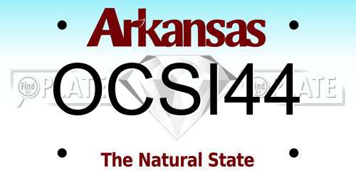 OCSI44 Arkansas License Plate