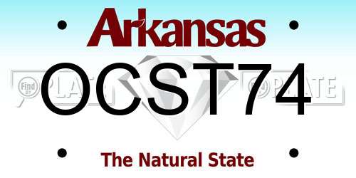 OCST74 Arkansas License Plate