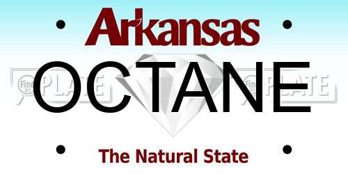 OCTANE Arkansas License Plate