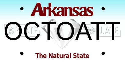 OCTOATT Arkansas License Plate