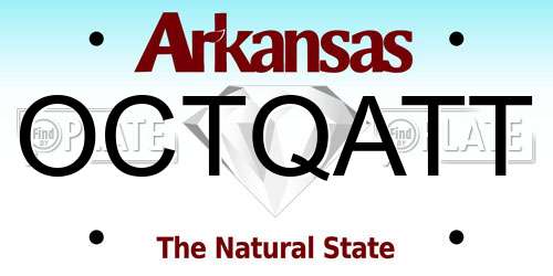 OCTQATT Arkansas License Plate