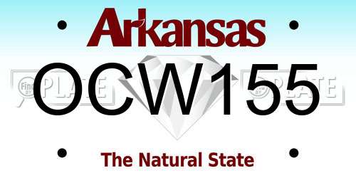 OCW155 Arkansas License Plate