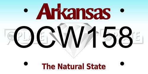 OCW158 Arkansas License Plate