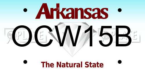 OCW15B Arkansas License Plate