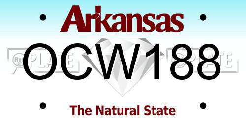 OCW188 Arkansas License Plate