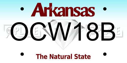 OCW18B Arkansas License Plate