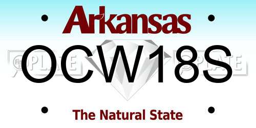 OCW18S Arkansas License Plate