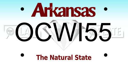 OCWI55 Arkansas License Plate