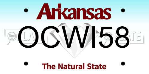 OCWI58 Arkansas License Plate